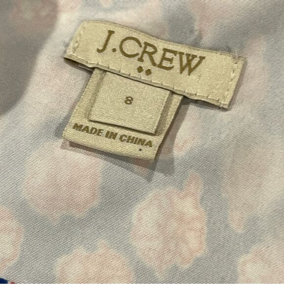 J.Crew Floral Paisley Print Short Sleeve straight cut loose fit Dress size 8 - Picture 9 of 12